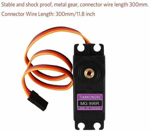 100% Metal Gear MG996R Digital Servo Motor 180° Torque 15KG for RC Dual Pack - Bild 8 von 10