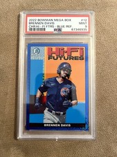 2022 Bowman Chrome Mega Box Brennen Davis Blue Refractor Hi-Fi Future /150 PSA 9