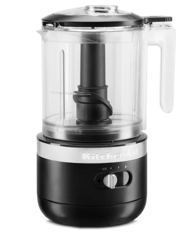 New KitchenAid 5-Cup Mini Food Chopper Cordless KFCB519BM, Matte Black - Image 3 of 4
