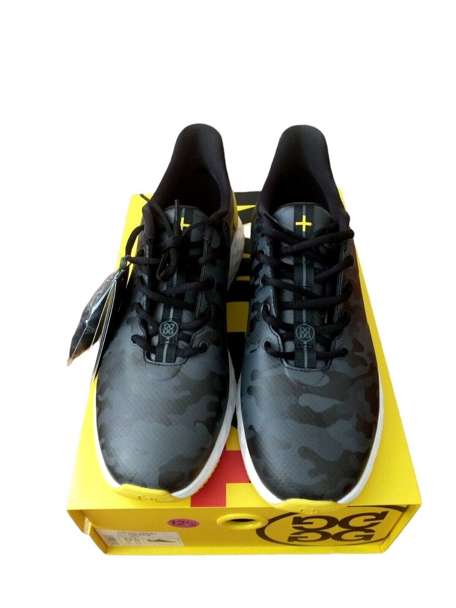G/FORE G4 MG4+ Onyx Camo G4MF21EF29 Golf Shoes Yellow Black Mens Sz