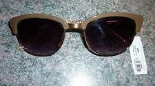NEW YORK AND COMPANY WOMEN'S SUNGLASSES BROWN NON-SIZED PLUS FREE RANDOM CASE