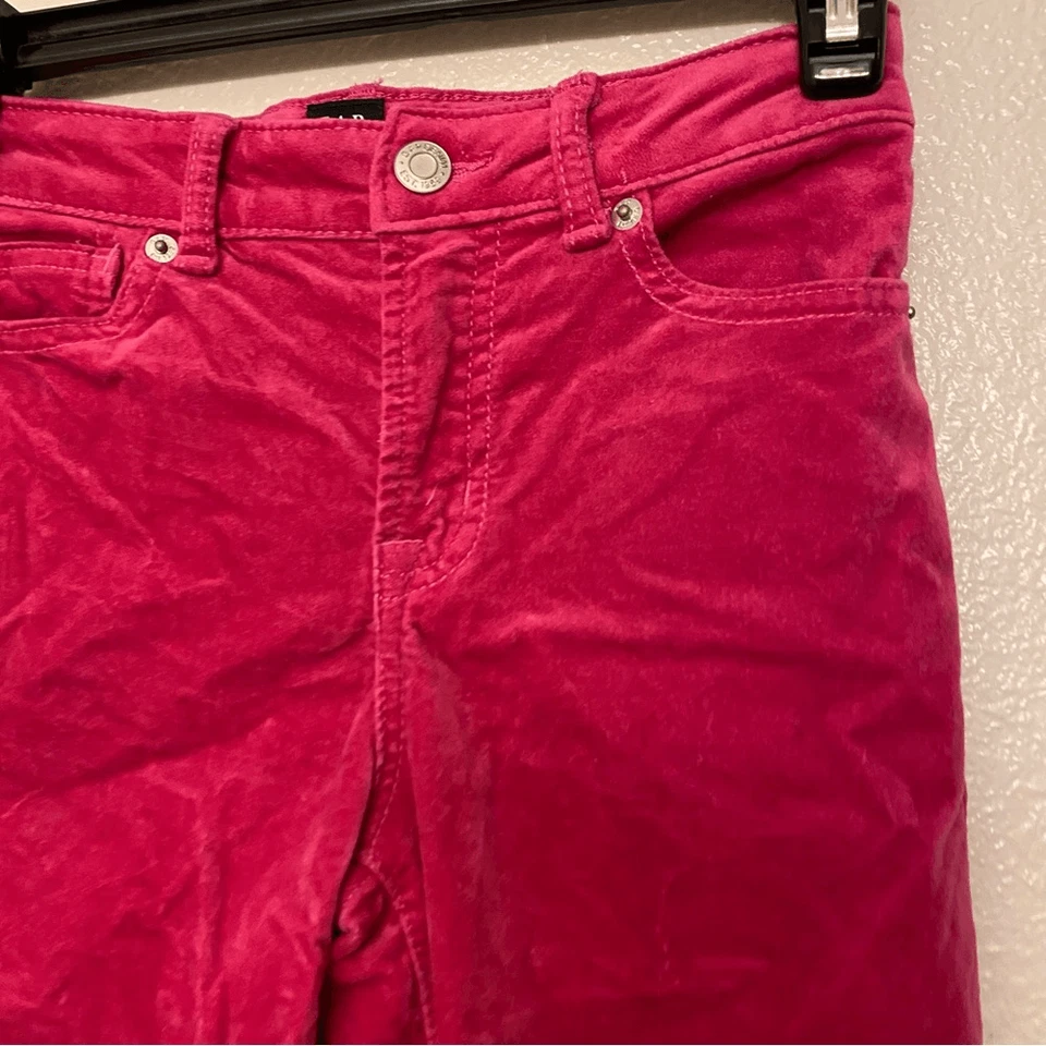 Pantalones de mezclilla elásticos acampanados de terciopelo de tiro alto Gap Kids Washwell años 70’s acampanados rosa - 8 Foto 4 de 4