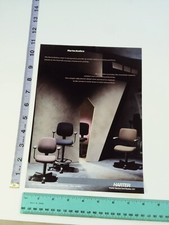 Vintage Clipping office chairs photo Harter Anthro Print Ad 80's