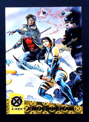 Gambit & Psylocke - 1994 Fleer Ultra Marvel X-Men  - Blue Team Triptych  #3 - g2