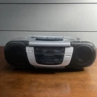 Emerson Stereo Single Cassette Recorder AMFM Radio PS6448 Boombox ACDC Small