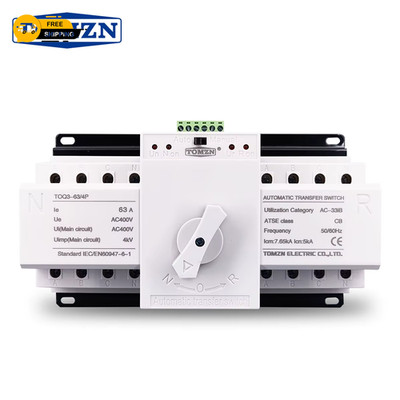 4P 63A 380V MCB Typ Dual Power Automatic Transfer Switch ATS