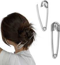 Metal Hair Pins, Funny Pin Shape Design Hair Stick Pin, French Style Hair Stick