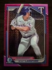 Wyatt Langford 2024 Bowman Mega Box Pink Refractor  /199 BCP-64