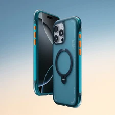TORRAS Ostand Q3 Air, iPhone 15 Pro Case, 360 Magnetic Stand ✨ GLACIER SPRINT 