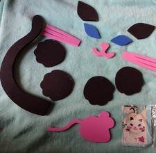 SnowPals CAT snow play make your own pets foam/felt 13 pcs. used FREE SHIPPING