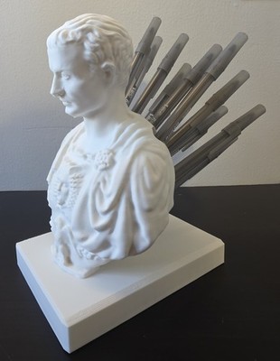Julius Caesar Pen Holder (White)