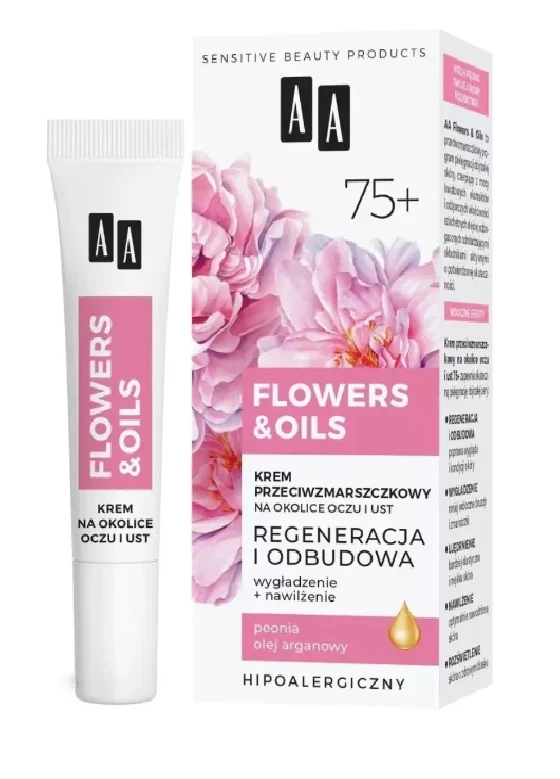 AA OCEANIC FLOWERS & OILS 75+ CREAM EYE AND LIP AREAS - REGENERATION EFFECT 15ml