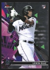 Lewin Diaz 2021 Finest #56 Miami Marlins RC