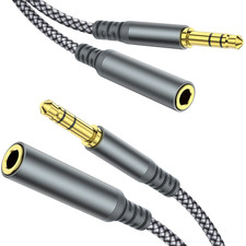 MCSPER Headphone Extension Cable, 2-Pack, 6.6ft Hi-Fi  3.5mm Extension Audi...