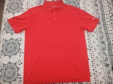 Nike Golf Tour Performance Dri-Fit Collared Salmon Polo Shirt Men s Size Large