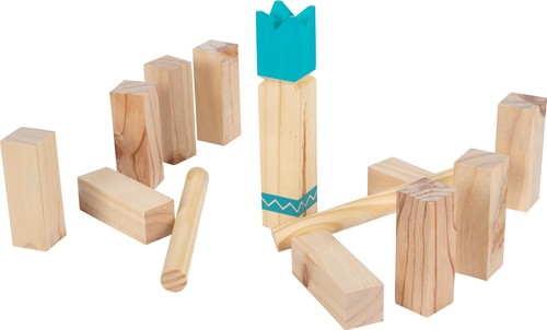 small foot Compact Kubb Viking Game "Active", made of wood, popular outdoor thro - Picture 6 of 8