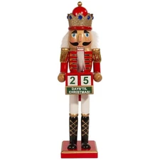 Kurt S. Adler Wooden Nutcracker Collection, King with Countdown Calendar, 15in