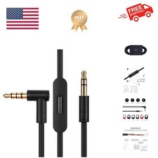 Versatile 1.4m Tangle-Free Audio Cord for Beats Headphones  Accessories - Black