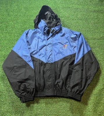 Kansas Jayhawks Vintage Windbreaker Jacket MV Sport Size XL Hooded Full Zip