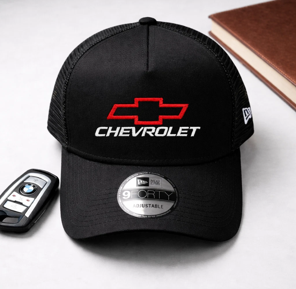 Chevrolet 9FORTY Trucker Cap – Adjustable Embroidered Logo Mesh Hat