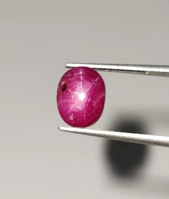Natural Original Star Red Ruby Six Rays Oval 9.16 Ct Cabochon Oval Gemstone