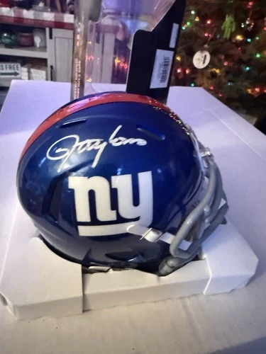 LAWRENCE TAYLOR autographed signed New York Giants Speed Mini Helmet Jsa  COA