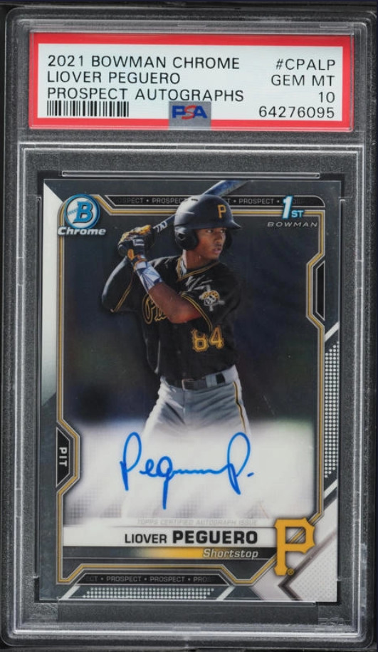 2021 Bowman Chrome - PSA 10 Prospect Autographs Liover Peguero #CPA-LP (AU, RC)