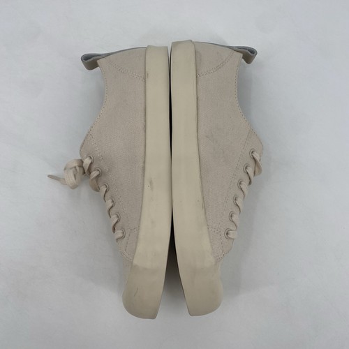 COS Women’s Size 9.5 Beige Canvas Low Top Sneakers Lace Up Trainers Casual - Picture 12 of 14