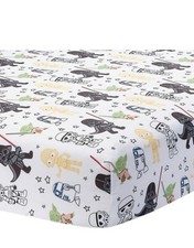 Lambs Ivy Star Wars Classic Fitted Crib/Toddler Sheet - Yoda/Darth Vader