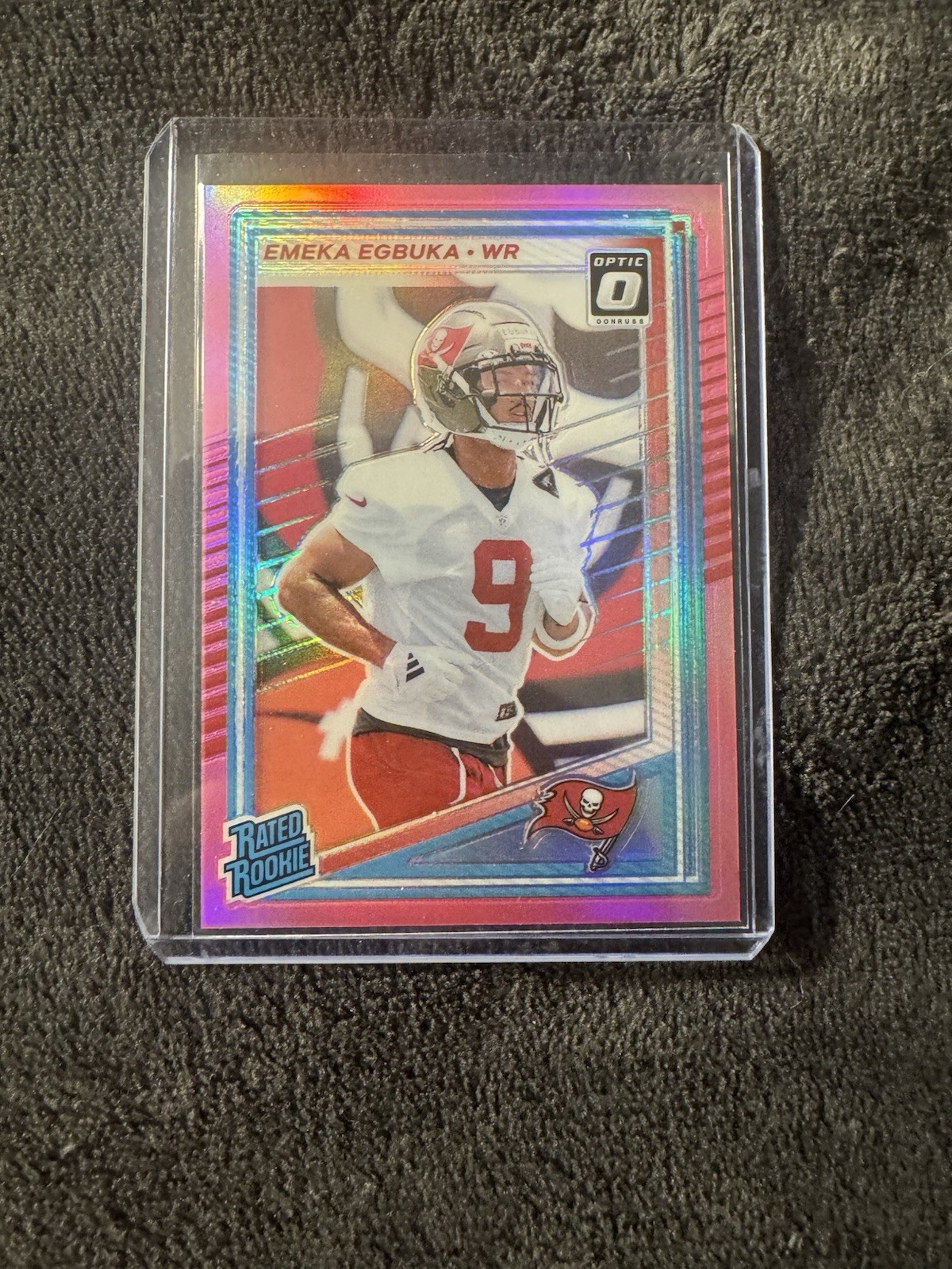 2025 Donruss - Rated Rookie Optic Preview - Emeka Egbuka #375 Pink Prizm (RC)