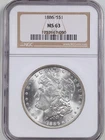 1886 $1 Morgan Silver Dollar MS63 NGC 1757667-050
