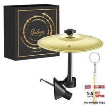 Mini Car Drum Cymbal for Car Air Vent Gold   Crash Cymbal Dashboard 1 Pack