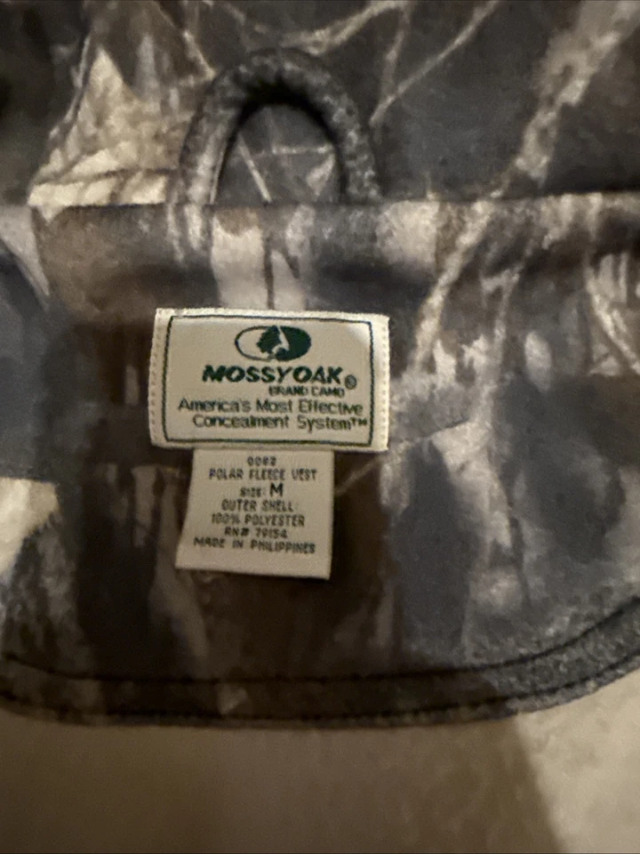 Chaleco polar camuflado roble musgo vintage. Talla mediana. 100% poliéster  Foto 4 de 4