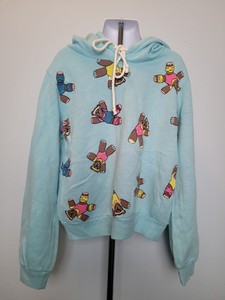 Vintage Girl's Baby Blue Hoodie/Gymnastics Teddy Bears Size Medium