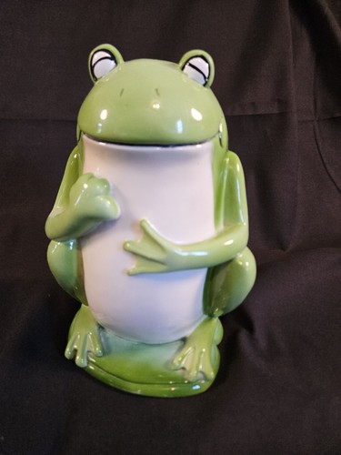 Vintage Resin Frog Toilet Bowl Brush Holder Cute Storage Green Covers Brush View