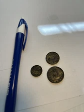 1847 Brass Apothecary Weights Lot of 3, Free Shipping.