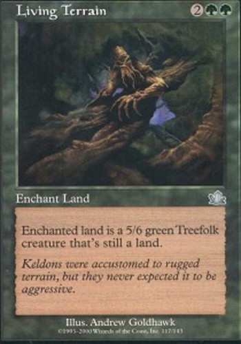 Prophecy Living Terrain - Foil x1 Light Play, English Magic Mtg M:tG