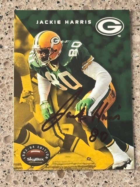 JACKIE HARRIS SIGNED AUTOGRAPHED GREEN BAY PACKERS 1993 SKYBOX #42