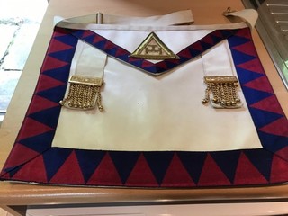Lambskin Leather Masonic Royal Arch Companions Apron Regalia Imperfect