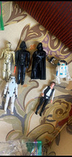 Star Wars Action Figure Lot (5) Darth Vader, Stormtrooper, C-3PO, R2-D2