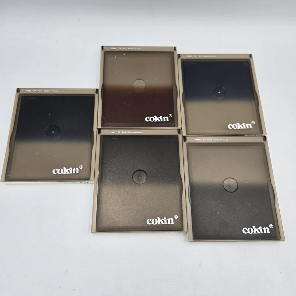 (Set of 5) COKIN P SERIES GRAD-FLUO FILTERS Y1, Y2, R1, R2, & O1,ORIGINAL CASES - Image 2 of 3