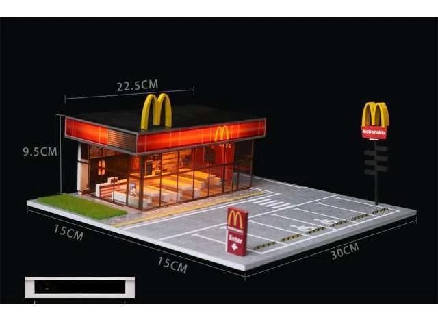 Black Box Diorama MO936202 1/64 diorama mcdonalds parking lot