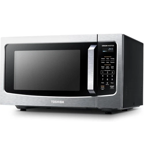 Toshiba Countertop Microwave Oven Inverter Tech 1.6 Cu.ft 13.6" Stainless Steel
