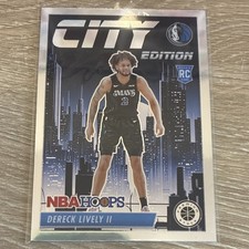 Panini NBA Hoops Premium Stock City Silver Prizm Rookie #2 Dereck Lively II Mav…