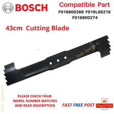 BOSCH Rotak 43 and 43 Ergoflex Lawnmower Cutting Metal Blade 43cm FAST POST