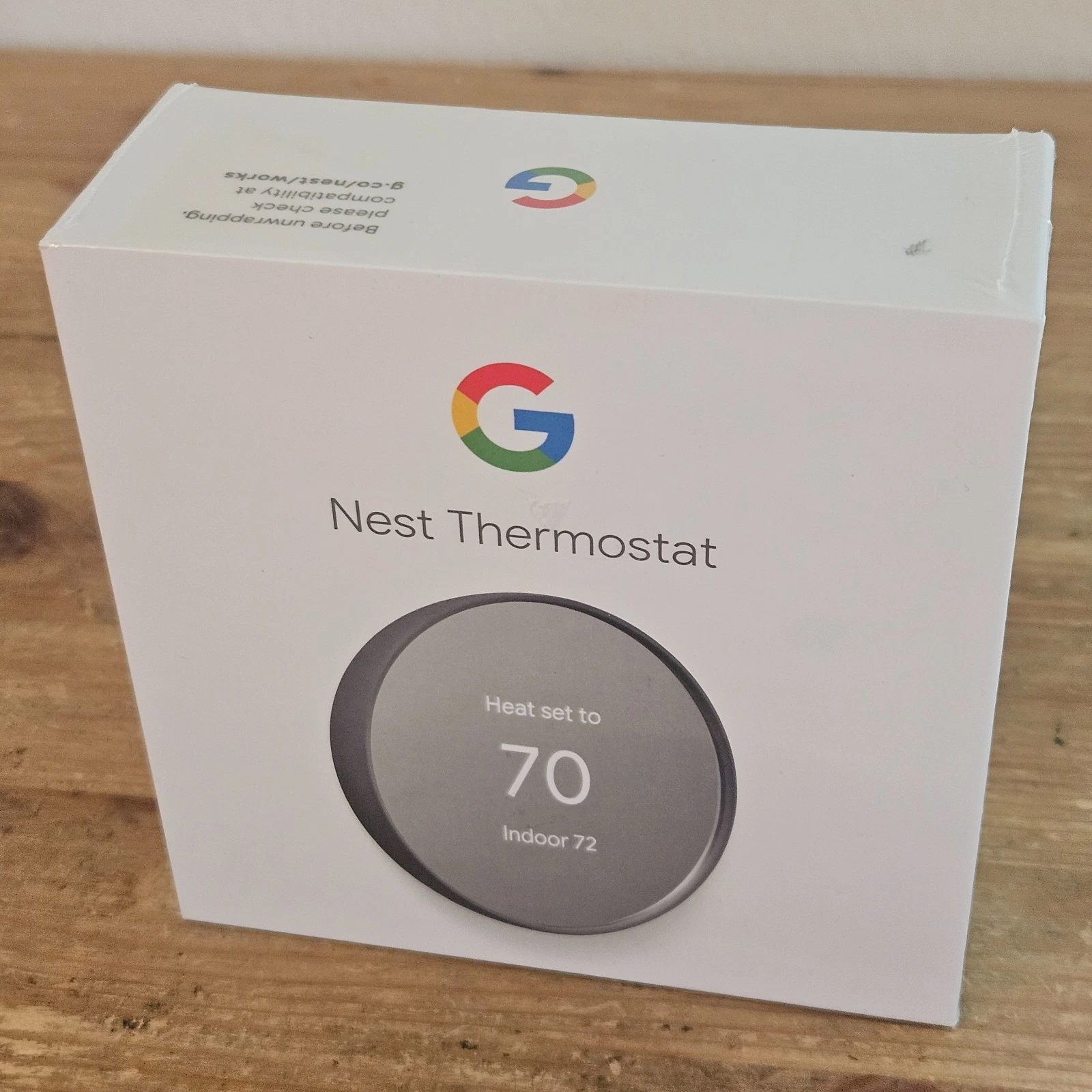 New Google Nest Smart Wi-Fi Thermostat Charcoal Programmable Energy GA02081-US
