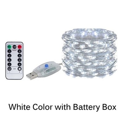 LED-Lichterkette aus Kupferdraht, USB-Batteriebetrieben, Lichterkette für Campin