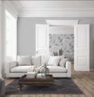 Papel Pintado Arthouse Jardin Gris Floral | 10m X 53cm | Textura Sólida