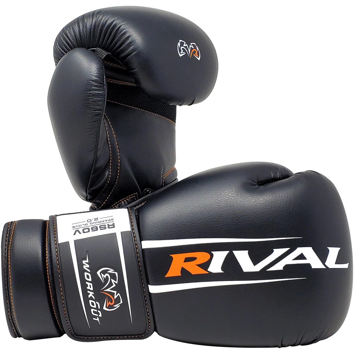 Rival Boxing RS60V Workout Hook and Loop Sparring Gloves 2.0 - Black