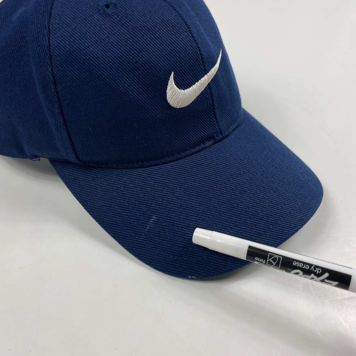 VINTAGE Nike Hat Cap Snap Back Blue Swoosh Logo Outdoors